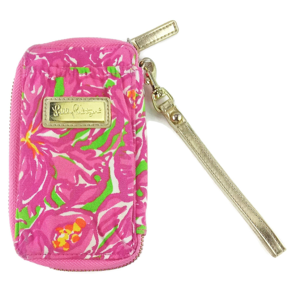 Lily Pulitzer Floral Design Gold Hardware Wristlet